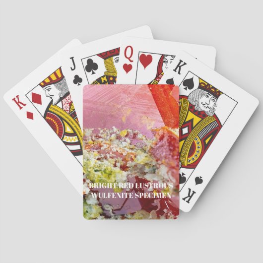Rood sulfenietkristal pokerkaarten (Achterkant)