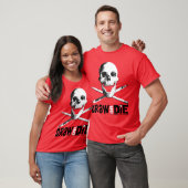 Rood T-shirt "Draw or Die" (Unisex)