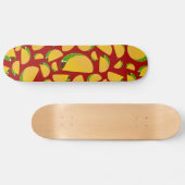 Rood taco-patroon skateboard (Horizontaal)