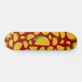 Rood taco-patroon skateboard (Horizontaal)