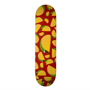 Rood taco-patroon skateboard