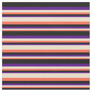 Rood, tan, indigokleurige en zwarte lijnen stof