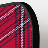 Rood Tartan met/uit) Naam of Initiaal Pickleball Paddle (Links Detail)