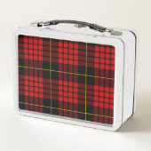 Rood Tartan Metal Lunch Box (Achterkant)