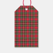 Rood & Tartan Patroon Cadeaulabel (Achterkant)