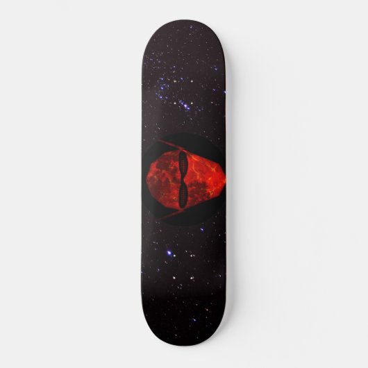 Rood: Tau Ceti Traveler Skateboard (Voorkant)