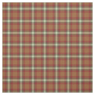 Rood Taupe Beige Donkerbruin Tartan Squares Patroo Stof