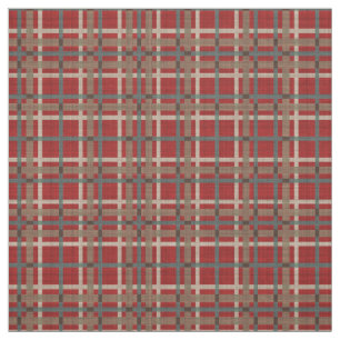 Rood Taupe Bruin Blauwgroen Blauw Tartan Vierkantj Stof