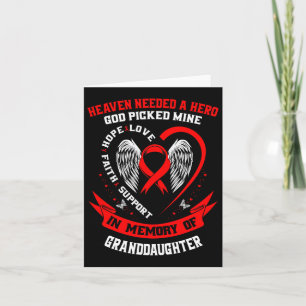 Rood ter nagedachtenis aan kleindochter Hartziekte Kaart