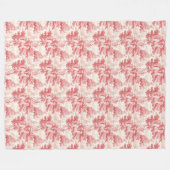 rood Toile de Joy Fleece Deken (Voorkant (Horizontaal))