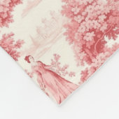 rood Toile de Joy Fleece Deken (Hoek)