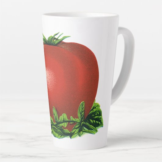 Rood Tomaat, groenten en fruit Latte Mok (Rechterhoek)