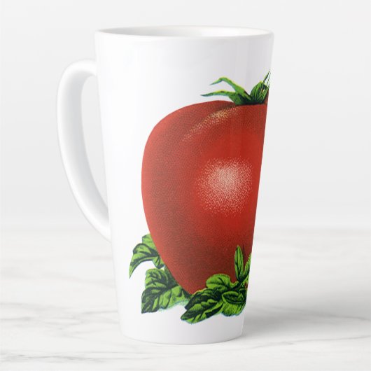  Rood Tomaat, groenten en fruit Latte Mok (Linkerhoek)