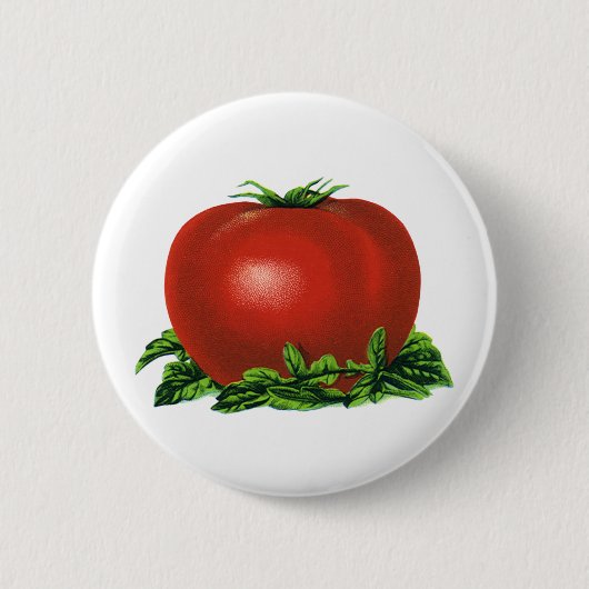  Rood Tomaat, groenten en fruit Ronde Button 5,7 Cm (Voorkant)