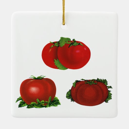  Rood Tomaten Levensmiddelen, vruchten en groenten Keramisch Ornament (Achterkant)
