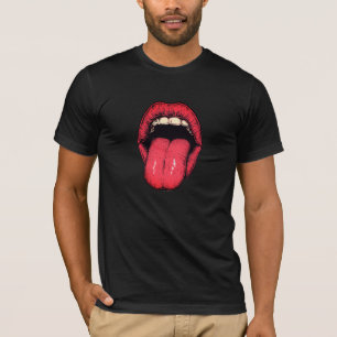 Rood Tong Icon van de Bold Pop Expressie T-shirt