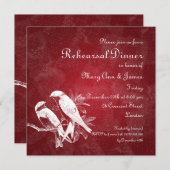 Rood Tortelduifjes tijdens bruiloft Kaart (Voorkant / Achterkant)