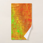 Rood tot limoen met groeven en gevilde verf bad handdoek (Handdoek)