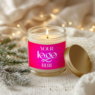 Rood tot magenta gradiënt rechthoekige sticker