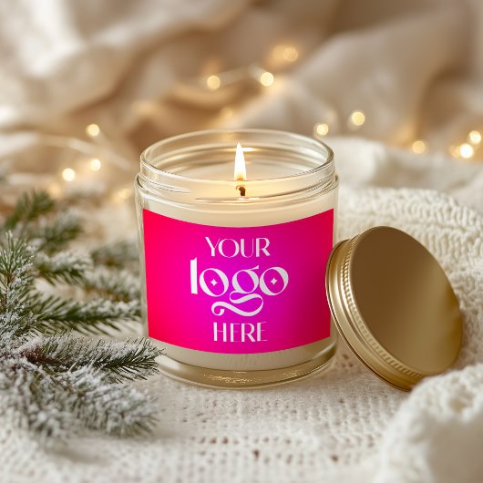 Rood tot magenta gradiënt rechthoekige sticker