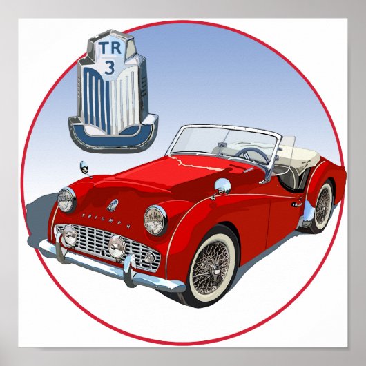 Rood TR3 Poster (Voorkant)