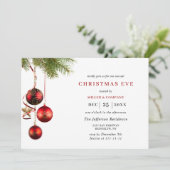 Rood traditioneel kerstfeest op feestdag kaart (Staand voorkant)