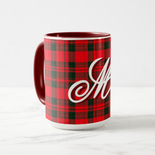 Rood Traditioneel Plaid Tartan Populair Collectie Mok
