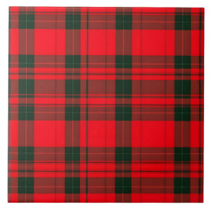 Rood Traditioneel Plaid Tartan Populair Collectie Tegeltje
