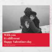 Rood Trendy Citaat en Foto | Valentijnse cadeaus Bier Etiket (Enkel label)