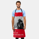 Rood Trendy Citaat en Foto | Valentijnse cadeaus Schort (Gedragen)