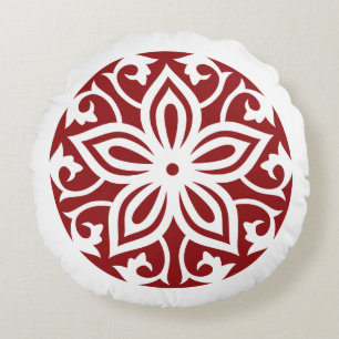 Rood TRIBAL CIRCLE LEVENS Sierkussen Rond Kussen