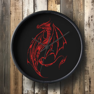 Rood Tribal Dragon Zwart
