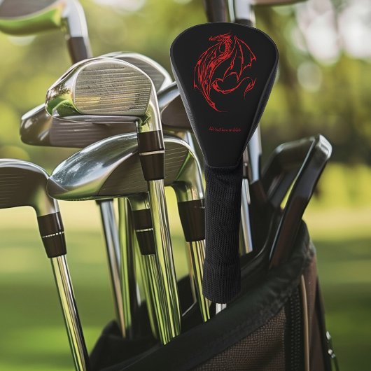 Rood Tribal Dragon Zwart Golfheadcover