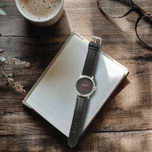 Rood Tribal Dragon Zwart Horloge