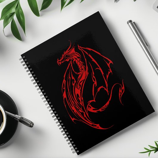 Rood Tribal Dragon Zwart Planner