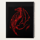 Rood Tribal Dragon Zwart Planner (Achterkant)