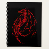 Rood Tribal Dragon Zwart Planner (Voorkant)