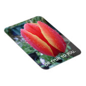 Rood Tulp en regendruppels zijn voor u geschikt Magneet (Rechterzijde)
