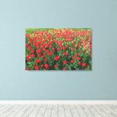 Rood Tulpen 01 Canvas Afdruk (Insitu (Houten vloer))