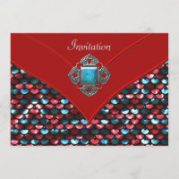 Rood Turquoise Lovertjes All Occasion Feest Templa