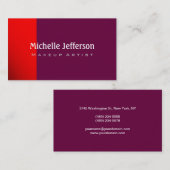 Rood Tyrisch Paars hedendaags Visitekaartje (Voorkant / Achterkant)
