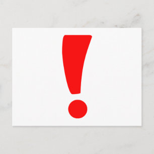 Rood uitroepteken briefkaart