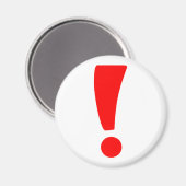 Rood uitroepteken magneet (Voorkant / Achterkant)