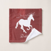 Rood Unicorn persoonlijke dodenset Bad Handdoek (Wasdoekje)