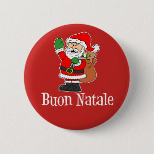 Rood van de Kerstman van Kerstmis van Natale van Ronde Button 5,7 Cm