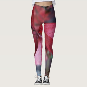 Rood van herfst leggings