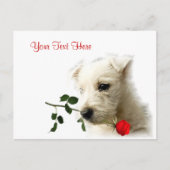 Rood van Westie nam het Ontwerp van Valentijn toe Feestdagenkaart (Voorkant)