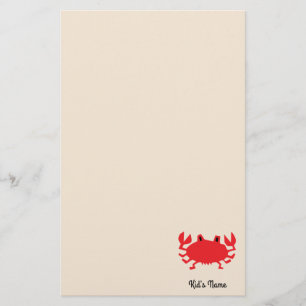 Rood van zee krab briefpapier