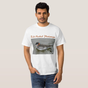 Rood-Verduisterd Shirt met rode halarope door Rose