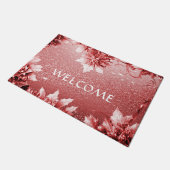 Rood verlaat kerstvakantie deurmat (Schuin)